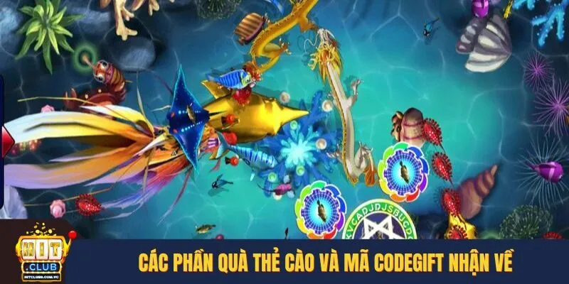 Các phần quà thẻ cào và mã Codegift nhận về