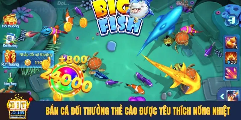 Bắn cá đổi thưởng thẻ cào được yêu thích nồng nhiệt