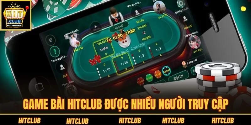 Game bài Hitclub được nhiều người truy cập